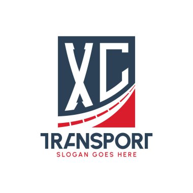 Harf XC Nakliye Logosu Tasarımı. Modern XC Karayolu Teslimat, Nakliye Şirketi ve Filo İşletmeleri Logosu