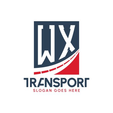 Harf WX Nakliye Logosu Tasarımı. Modern WX Kargo Logosu, Ulaştırma Şirketi ve Filo İşletmeleri
