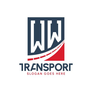 Harf WW Nakliye Logosu Tasarımı. Modern WW Yolu Teslimat Logosu, Ulaştırma Şirketi ve Filo İşletmeleri