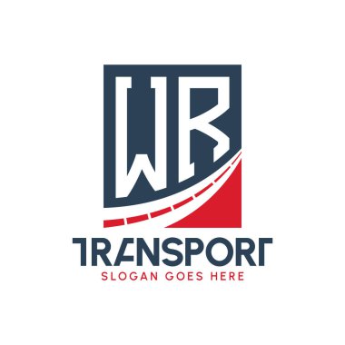 Harf WR Nakliye Logosu Tasarımı. Modern WR Taşımacılık, Taşımacılık Şirketi ve Filo İşletmeleri Logosu