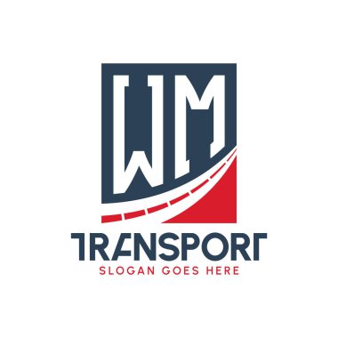 WM Taşımacılık Logosu Tasarımı. Modern WM Kargo, Ulaştırma Şirketi ve Filo İşletmeleri Logosu