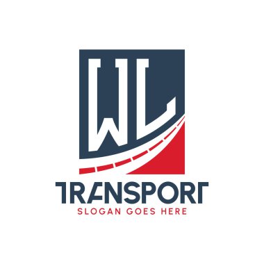 Harf WL Nakliye Logosu Tasarımı. Modern WL Kargo Logosu, Nakliye Şirketi ve Filo İşletmeleri