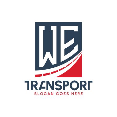 Mektup Logo Tasarımı. Modern We Road Teslimat Logosu, Ulaştırma Şirketi ve Filo İşletmeleri