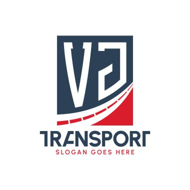 Harf VJ Nakliye Logosu Tasarımı. Modern VJ Kargo, Ulaştırma Şirketi ve Filo İşletmeleri Logosu