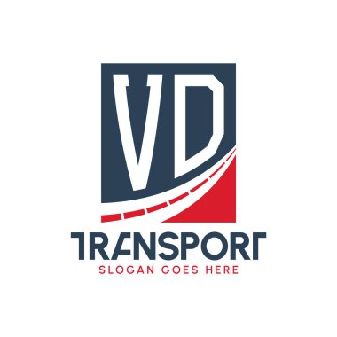 Harf VD Taşımacılık Logosu Tasarımı. Modern VD Kargo, Ulaştırma Şirketi ve Filo İşletmeleri Logosu