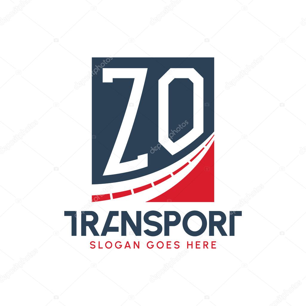 Letter ZO Transport Logo Design. Modern ZO Road Logo for Delivery, Transport Company and Fleet Business