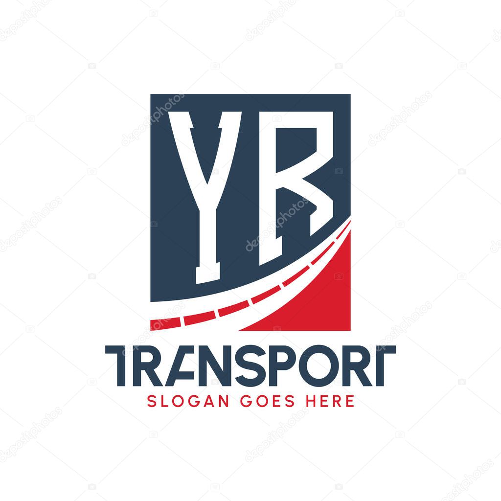 Letter YR Transport Logo Design. Modern YR Road Logo for Delivery, Transport Company and Fleet Business