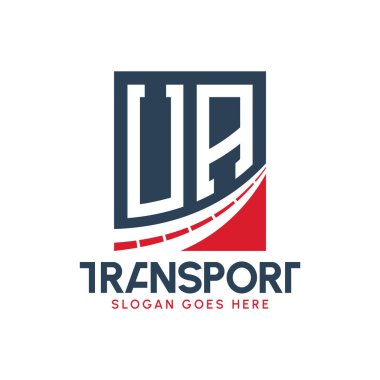 UA Taşımacılık Logosu Tasarımı. Modern UA Karayolu Teslimat, Ulaştırma Şirketi ve Filo İşletmeleri Logosu
