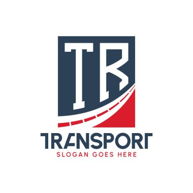 Harf TR Nakliye Logosu Tasarımı. Modern TR Kargo, Ulaştırma Şirketi ve Filo İşletmeleri Logosu