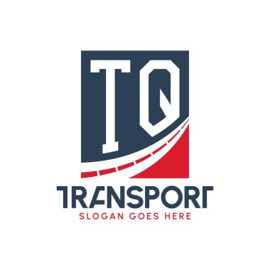 Harf TQ Nakliye Logosu Tasarımı. Modern TQ Karayolu Teslimat Logosu, Ulaştırma Şirketi ve Filo İşletmeleri