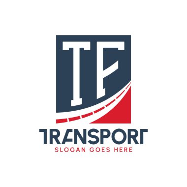 Harf TF Nakliye Logosu Tasarımı. Modern TF Kargo Logosu, Ulaştırma Şirketi ve Filo İşletmeleri