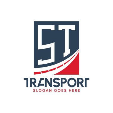 ST Taşımacılık Logosu Tasarımı. Modern ST Kargo Logosu, Ulaştırma Şirketi ve Filo İşletmeleri