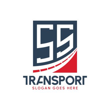 SS Nakliye Logosu Tasarımı. Modern SS Karayolu Taşımacılık, Nakliye Şirketi ve Filo İşletmeleri Logosu