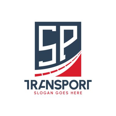 SP Taşımacılık Logosu Tasarımı. Modern SP Karayolu Teslimat Logosu, Ulaştırma Şirketi ve Filo İşletmeleri