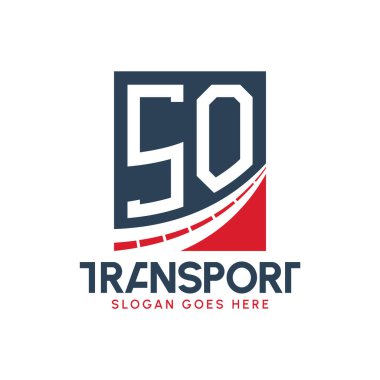 Harf SO Taşıma Logosu Tasarımı. Modern SO Kargo, Nakliye Şirketi ve Filo İşletmeleri Logosu