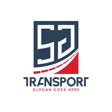 Harf SJ Nakliye Logosu Tasarımı. Modern SJ Karayolu Teslimat, Ulaştırma Şirketi ve Filo İşletmeleri Logosu