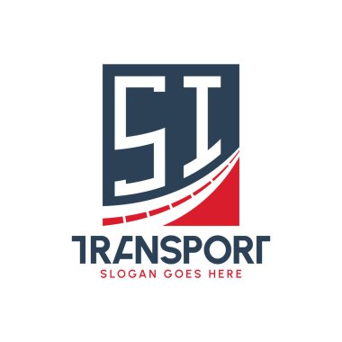 SI Taşımacılık Logosu Tasarımı. Modern SI Karayolu Teslimat, Nakliye Şirketi ve Filo İşletmeleri Logosu