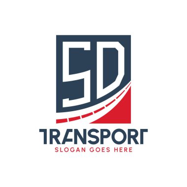 SD Mektubu Nakliye Logosu Tasarımı. Modern SD Kargo, Ulaştırma Şirketi ve Filo İşletmeleri Logosu