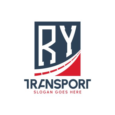 RY Taşıma Logosu Tasarımı. Modern RY Taşımacılık Logosu, Nakliye Şirketi ve Filo İşletmeleri