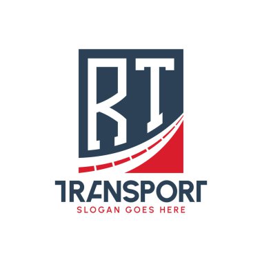 Harf RT Nakliye Logosu Tasarımı. Modern RT Kargo, Ulaştırma Şirketi ve Filo İşletmeleri Logosu