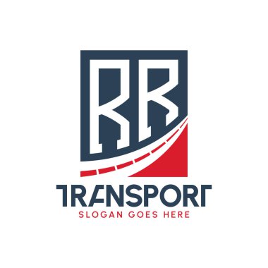 Harf RR Nakliye Logosu Tasarımı. Modern RR Karayolu Teslimat, Ulaştırma Şirketi ve Filo İşletmeleri Logosu