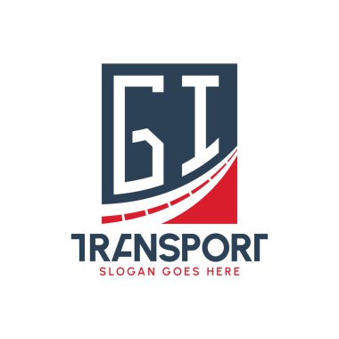 Harf GI Nakliye Logosu Tasarımı. Modern GI Kargo Logosu, Ulaştırma Şirketi ve Filo İşletmeleri