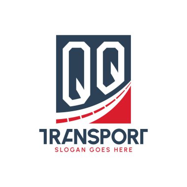 Harf QQ Nakliye Logosu Tasarımı. Modern QQ Karayolu Teslimat Logosu, Ulaştırma Şirketi ve Filo İşletmeleri