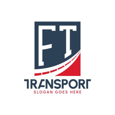 FT Taşımacılık Logosu Tasarımı. Modern FT Karayolu Teslimat, Ulaştırma Şirketi ve Filo İşletmeleri Logosu