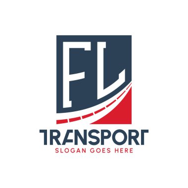 Harf FL Nakliye Logosu Tasarımı. Modern FL Karayolu Teslimat, Ulaştırma Şirketi ve Filo İşletmeleri Logosu