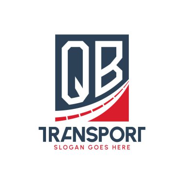 Harf QB Taşımacılık Logosu Tasarımı. Modern QB Karayolu Teslimat Logosu, Ulaştırma Şirketi ve Filo İşletmeleri