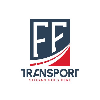 FF Harfi Nakliye Logosu Tasarımı. Modern FF Kargo Logosu, Ulaştırma Şirketi ve Filo İşletmeleri