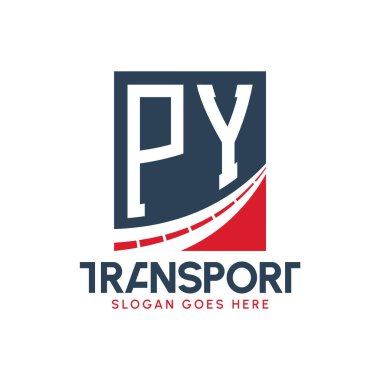 PY Taşımacılık Logosu Tasarımı. Modern PY Kargo Logosu, Ulaştırma Şirketi ve Filo İşletmeleri