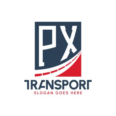 Harf PX Nakliye Logosu Tasarımı. Modern PX Kargo, Ulaştırma Şirketi ve Filo İşletmeleri Logosu