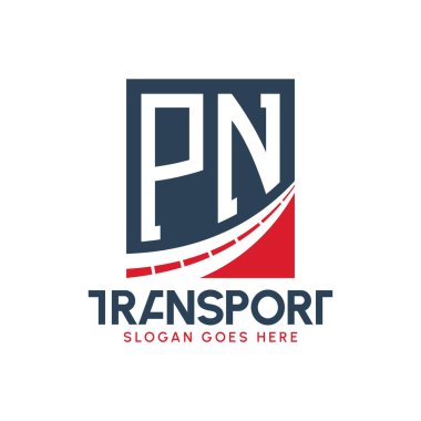 Harf PN Nakliye Logosu Tasarımı. Modern PN Kargo, Ulaştırma Şirketi ve Filo İşletmeleri Logosu
