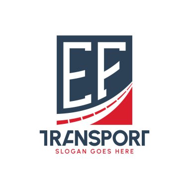 EF Taşımacılık Logosu Tasarımı. Modern EF Karayolu Teslimat Logosu, Ulaştırma Şirketi ve Filo İşletmeleri