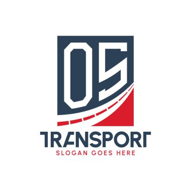 Harf işletim sistemi logo tasarımı. Modern OS Kargo, Ulaştırma Şirketi ve Filo İşletmeleri Logosu