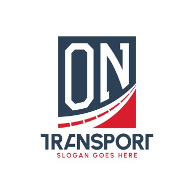 Harf On Transport Logo Tasarımı. Modern On Road Teslimat Logosu, Ulaştırma Şirketi ve Filo İşletmeleri
