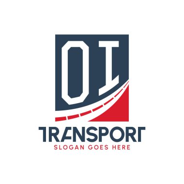 Harf OI Taşımacılık Logosu Tasarımı. Modern OI Kargo Logosu, Ulaştırma Şirketi ve Filo İşletmeleri