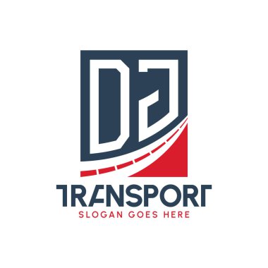 DJ Taşımacılık Logosu Tasarımı. Modern DJ Yol Teslimat Logosu, Ulaştırma Şirketi ve Filo İşletmeleri