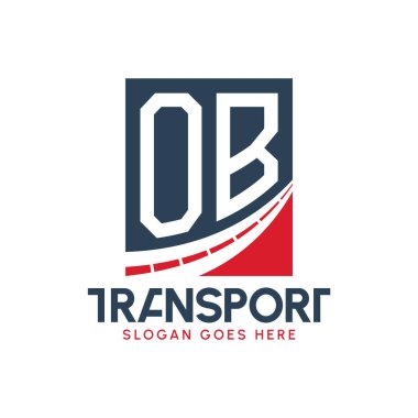 OB Taşımacılık Logosu Tasarımı. Modern OB Kargo, Ulaştırma Şirketi ve Filo İşletmeleri Logosu