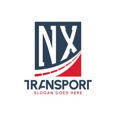 Harf NX Nakliye Logosu Tasarımı. Modern NX Kargo, Ulaştırma Şirketi ve Filo İşletmeleri Logosu