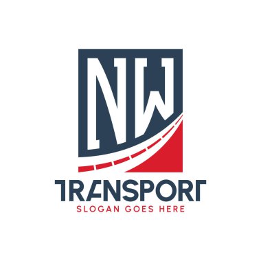 Harf NW Nakliye Logosu Tasarımı. Modern NW Taşımacılık, Nakliye Şirketi ve Filo İşletmeleri Logosu