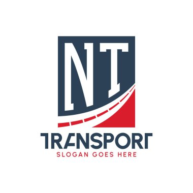 Harf NT Nakliye Logosu Tasarımı. Modern NT Kargo, Ulaştırma Şirketi ve Filo İşletmeleri Logosu
