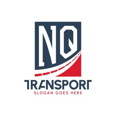 Harf NQ Nakliye Logosu Tasarımı. Modern NQ Karayolu Teslimat Logosu, Ulaştırma Şirketi ve Filo İşletmeleri