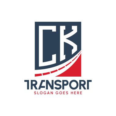 CK Harfi Nakliye Logosu Tasarımı. Modern CK Taşımacılık, Nakliye Şirketi ve Filo İşletmeleri Logosu