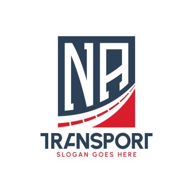 Harf NA Nakliye Logosu Tasarımı. Modern NA Karayolu Teslimat, Ulaştırma Şirketi ve Filo İşletmeleri Logosu