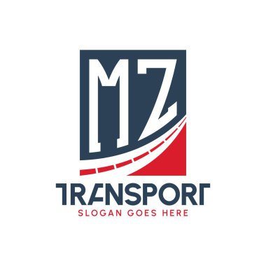 MZ Taşımacılık Logosu Tasarımı. Modern MZ Kargo, Ulaştırma Şirketi ve Filo İşletmeleri Logosu