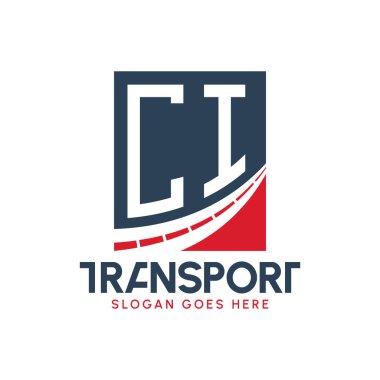 Harf CI Nakliye Logosu Tasarımı. Modern CI Kargo, Ulaştırma Şirketi ve Filo İşletmeleri Logosu
