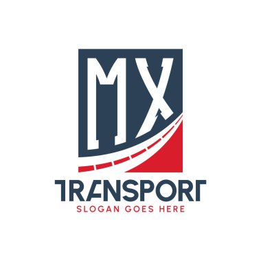 Harf MX Nakliye Logosu Tasarımı. Modern MX Kargo, Ulaştırma Şirketi ve Filo İşletmeleri Logosu