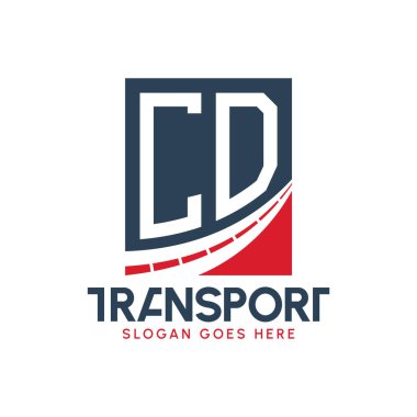 Harf CD Nakliye Logosu Tasarımı. Modern CD Yol Teslimat Logosu, Ulaştırma Şirketi ve Filo İşletmeleri